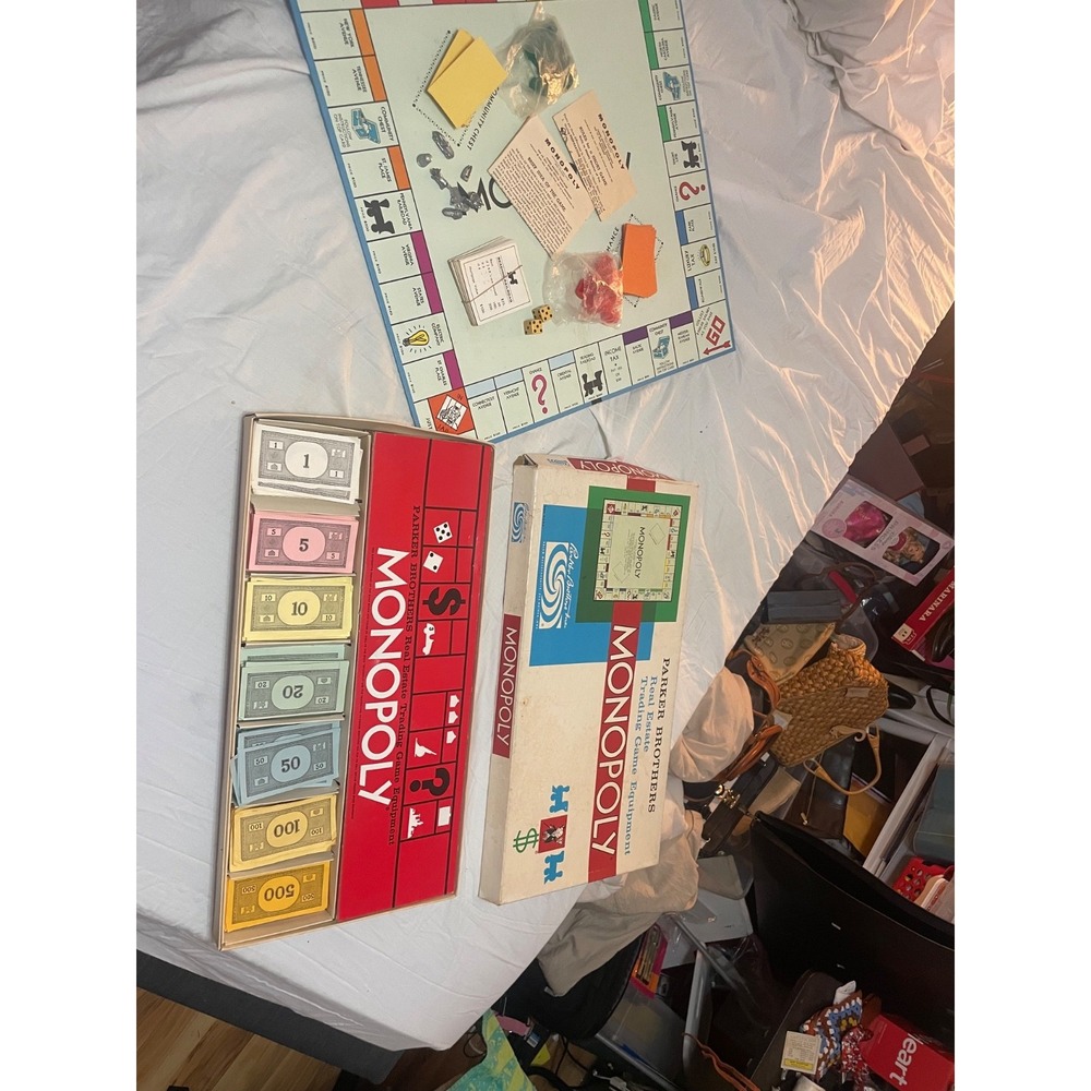 Vintage 1961 Monopoly Board Game Parker Brothers Complete Original RARE